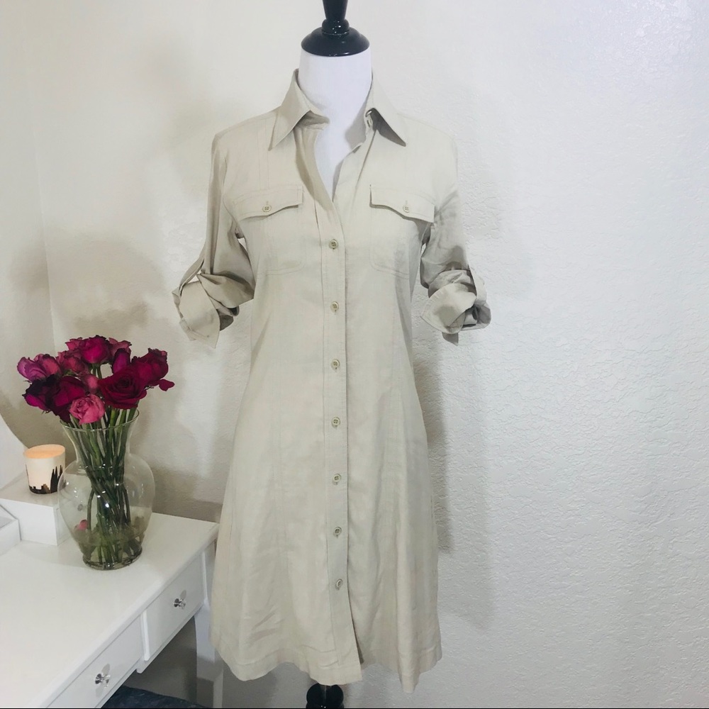 Theory Midi Long Sleeve Industrial Dress